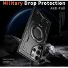 Phonesta MagLock Armor Back Cover Hülle Ring und MagSafe für Samsung Galaxy S24 Ultra - Schwarz 4