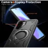 Phonesta MagLock Armor Back Cover Hülle Ring und MagSafe für Samsung Galaxy A36/A56 - Schwarz 6