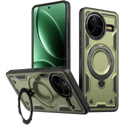 Phonesta MagLock Armor Back Cover Hülle Ring und MagSafe für Xiaomi Poco F7 Pro/F7 Ultra - Grün