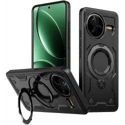 Phonesta MagLock Armor Back Cover Hülle Ring und MagSafe für Xiaomi Poco F7 Pro/F7 Ultra - Schwarz