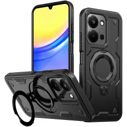 Phonesta MagLock Armor Back Cover Hülle Ring und MagSafe für Xiaomi Redmi 15C / Xiaomi Poco C85 - Schwarz