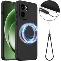 Phonesta Royale Liquid Silikon Back Cover Hülle mit MagSafe für OnePlus 15R - Schwarz