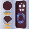 Phonesta Royale Liquid Silikon Back Cover Hülle mit MagSafe für Xiaomi 17 Ultra - Dunkelrot 6
