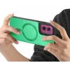 Phonesta Retro Vegan Leder MagSafe Back Cover Hülle für Motorola Moto G55 - Grün 3