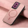 Phonesta Retro Vegan Leder MagSafe Back Cover Hülle für Motorola Moto G55 - Rosa 4