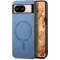 Phonesta Retro Vegan Leder MagSafe Back Cover Hülle für Google Pixel 9 / 9 Pro - Blau