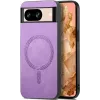 Phonesta Retro Vegan Leder MagSafe Back Cover Hülle für Google Pixel 9 / 9 Pro - Lila