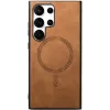 Phonesta Retro Vegan Leder MagSafe Back Cover Hülle für Samsung Galaxy S25 Ultra - Braun 5