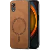 Phonesta Retro Vegan Leder MagSafe Back Cover Hülle für Samsung Galaxy Xcover 7 - Braun