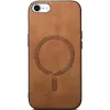 Phonesta Retro Vegan Leder MagSafe Back Cover Hülle für Apple iPhone 17e/16e - Braun 1