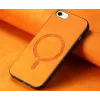 Phonesta Retro Vegan Leder MagSafe Back Cover Hülle für Apple iPhone 17e/16e - Orange 3