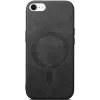 Phonesta Retro Vegan Leder MagSafe Back Cover Hülle für Apple iPhone 17e/16e - Schwarz 1