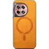 Phonesta Retro Vegan Leder MagSafe Back Cover Hülle für OnePlus 12R - Orange 2