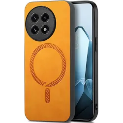 Phonesta Retro Vegan Leder MagSafe Back Cover Hülle für OnePlus 13R - Orange