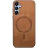 Phonesta Retro Vegan Leder MagSafe Back Cover Hülle für Samsung Galaxy A16 - Braun 2