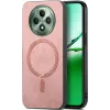 Phonesta Retro Vegan Leder MagSafe Back Cover Hülle für Oppo Reno12 F/Reno12 FS - Rosa