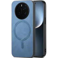 Phonesta Retro Vegan Leder MagSafe Back Cover Hülle für HONOR Magic7 Pro - Blau