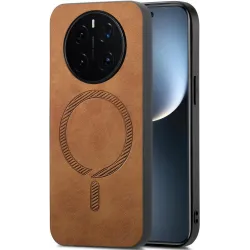 Phonesta Retro Vegan Leder MagSafe Back Cover Hülle für HONOR Magic7 Pro - Braun