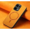Phonesta Retro Vegan Leder MagSafe Back Cover Hülle für Oppo Reno13 - Orange 4