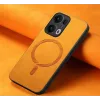 Phonesta Retro Vegan Leder MagSafe Back Cover Hülle für Oppo Reno13 Pro - Orange 4