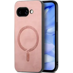 Phonesta Retro Vegan Leder MagSafe Back Cover Hülle für Google Pixel 9a - Rosa