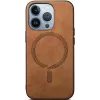 Phonesta Retro Vegan Leder MagSafe Back Cover Hülle für Apple iPhone 16 Pro Max - Braun 3