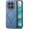 Phonesta Retro Vegan Leder MagSafe Back Cover Hülle für Xiaomi Redmi Note 14 Pro Plus - Blau