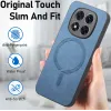 Phonesta Retro Vegan Leder MagSafe Back Cover Hülle für Xiaomi Redmi Note 14 Pro Plus - Blau 5