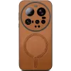 Phonesta Retro Vegan Leder MagSafe Back Cover Hülle für Xiaomi 15 Ultra - Braun 2