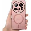Phonesta Retro Vegan Leder MagSafe Back Cover Hülle für Xiaomi 15 Ultra - Rosa 3