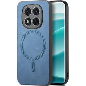 Phonesta Retro Vegan Leder MagSafe Back Cover Hülle für Xiaomi Redmi Note 14 Pro 5G / Xiaomi Poco X7 - Blau