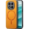 Phonesta Retro Vegan Leder MagSafe Back Cover Hülle für Xiaomi Redmi Note 14 Pro 5G / Xiaomi Poco X7 - Orange