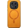 Phonesta Retro Vegan Leder MagSafe Back Cover Hülle für Xiaomi Redmi Note 14 Pro 5G / Xiaomi Poco X7 - Orange 2