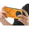 Phonesta Retro Vegan Leder MagSafe Back Cover Hülle für Xiaomi Redmi Note 14 Pro 5G / Xiaomi Poco X7 - Orange 3