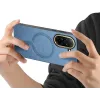 Phonesta Retro Vegan Leder MagSafe Back Cover Hülle für Xiaomi Redmi A5 171.7mm - Blau 3