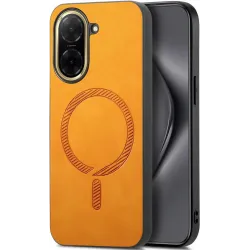 Phonesta Retro Vegan Leder MagSafe Back Cover Hülle für Xiaomi Redmi A5 171.7mm - Orange