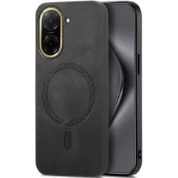 Phonesta Retro Vegan Leder MagSafe Back Cover Hülle für Xiaomi Redmi A5 171.7mm - Schwarz