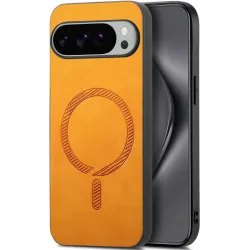 Phonesta Retro Vegan Leder MagSafe Back Cover Hülle für Google Pixel 10 Pro XL - Orange