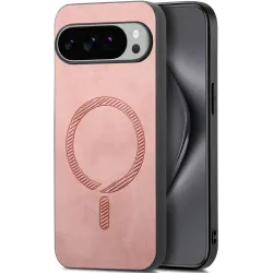 Phonesta Retro Vegan Leder MagSafe Back Cover Hülle für Google Pixel 10 Pro XL - Rosa