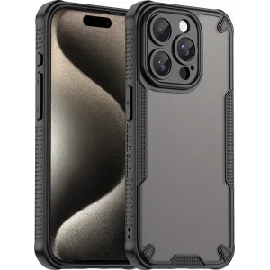 Phonesta Shockproof Armor Back Cover Hülle für Apple iPhone 15 Pro - Schwarz