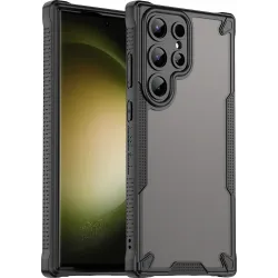 Phonesta Shockproof Armor Back Cover Hülle für Samsung Galaxy S23 Ultra - Schwarz