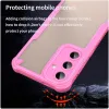 Phonesta Shockproof Armor Back Cover Hülle für Samsung Galaxy S25 Plus/S24 Plus - Rosa 4