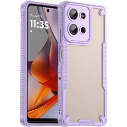 Phonesta Shockproof Armor Back Cover Hülle für Motorola Moto G75 - Lila