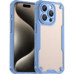 Phonesta Shockproof Armor Back Cover Hülle für Apple iPhone 15 Pro - Blau