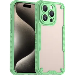 Phonesta Shockproof Armor Back Cover Hülle für Apple iPhone 15 Pro - Grün