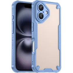 Phonesta Shockproof Armor Back Cover Hülle für Apple iPhone 16 - Blau