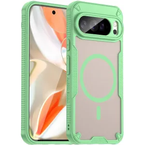 Phonesta Shockproof Armor Back Cover Hülle mit MagSafe für Google Pixel 10 Pro XL - Grün