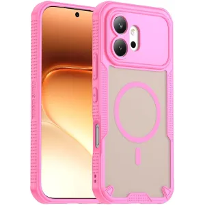 Phonesta Shockproof Armor Back Cover Hülle mit MagSafe für HONOR 600 - Rosa