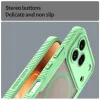 Phonesta Shockproof Armor Back Cover Hülle mit MagSafe für HONOR 600 Pro - Grün 5