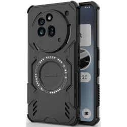 Phonesta Shield Armor Back Cover Hülle mit MagSafe für Nothing Phone (3a) Pro - Schwarz